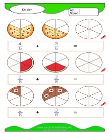 Kesirler Çalışma Sayfaları